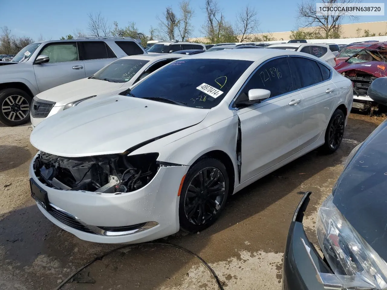 2015 Chrysler 200 Limited VIN: 1C3CCCAB3FN638720 Lot: 48970414