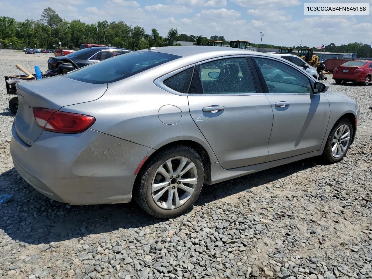 2015 Chrysler 200 Limited VIN: 1C3CCCAB4FN645188 Lot: 52002204