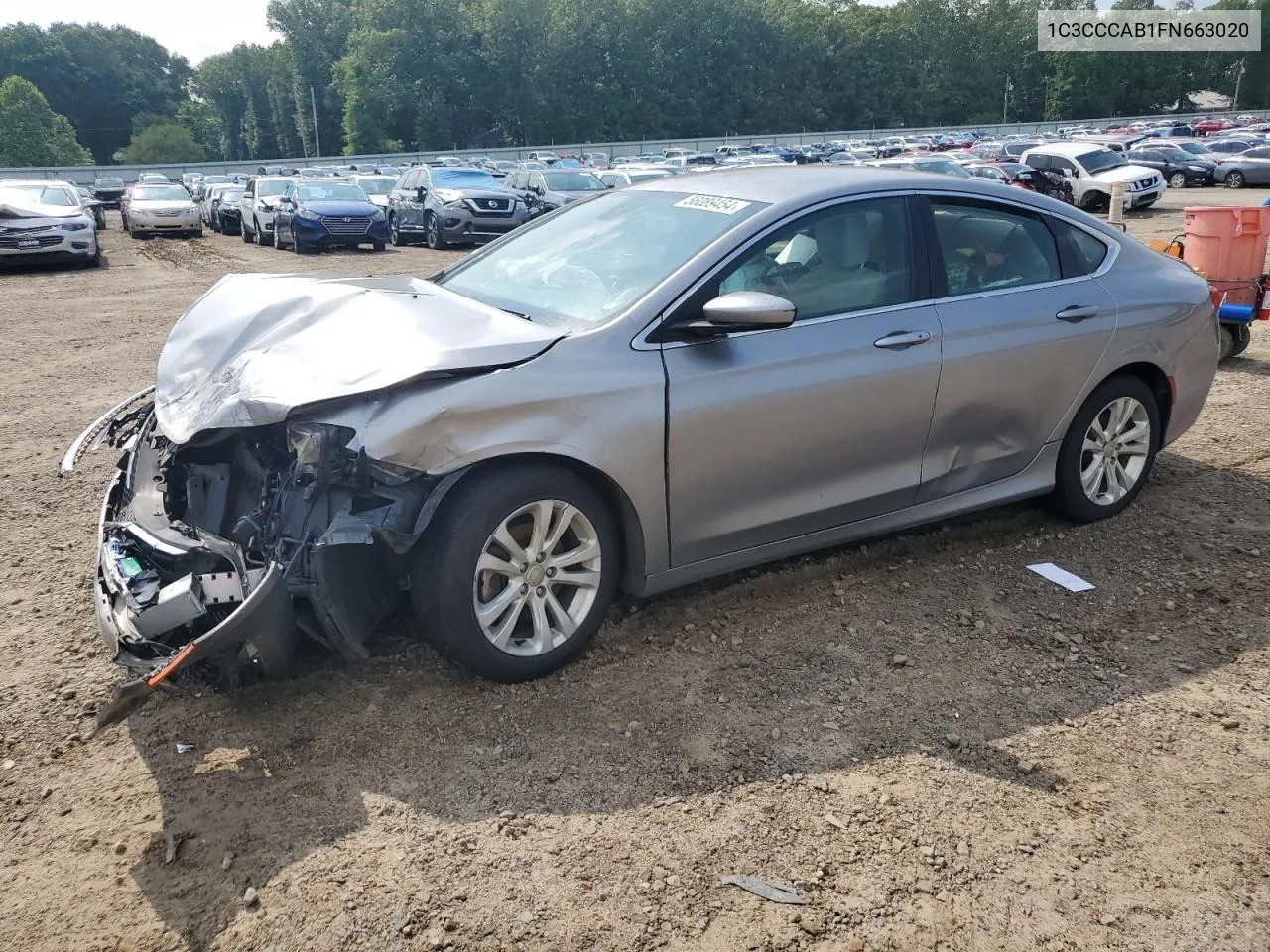 2015 Chrysler 200 Limited VIN: 1C3CCCAB1FN663020 Lot: 56089454