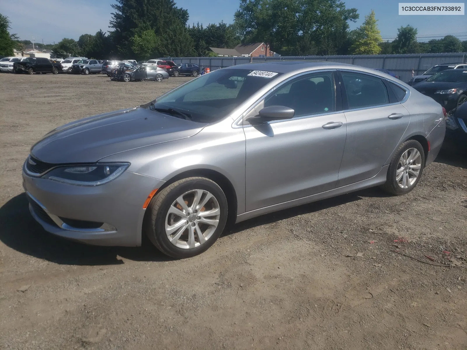 2015 Chrysler 200 Limited VIN: 1C3CCCAB3FN733892 Lot: 58249744