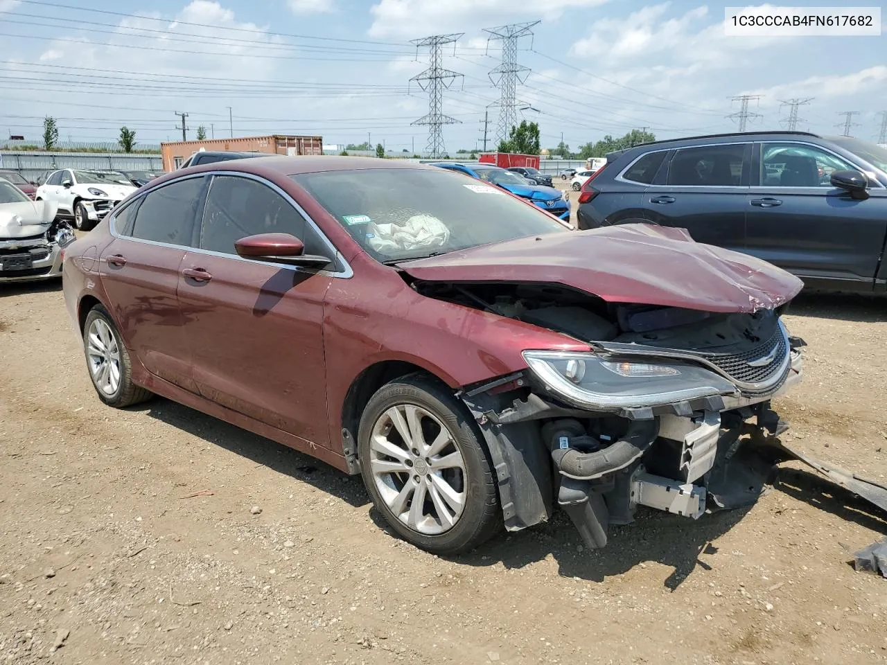 2015 Chrysler 200 Limited VIN: 1C3CCCAB4FN617682 Lot: 59334364