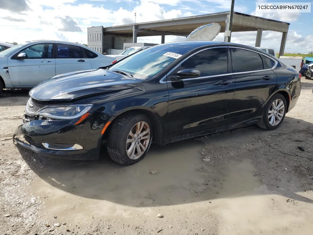 2015 Chrysler 200 Limited VIN: 1C3CCCAB9FN670247 Lot: 60415194