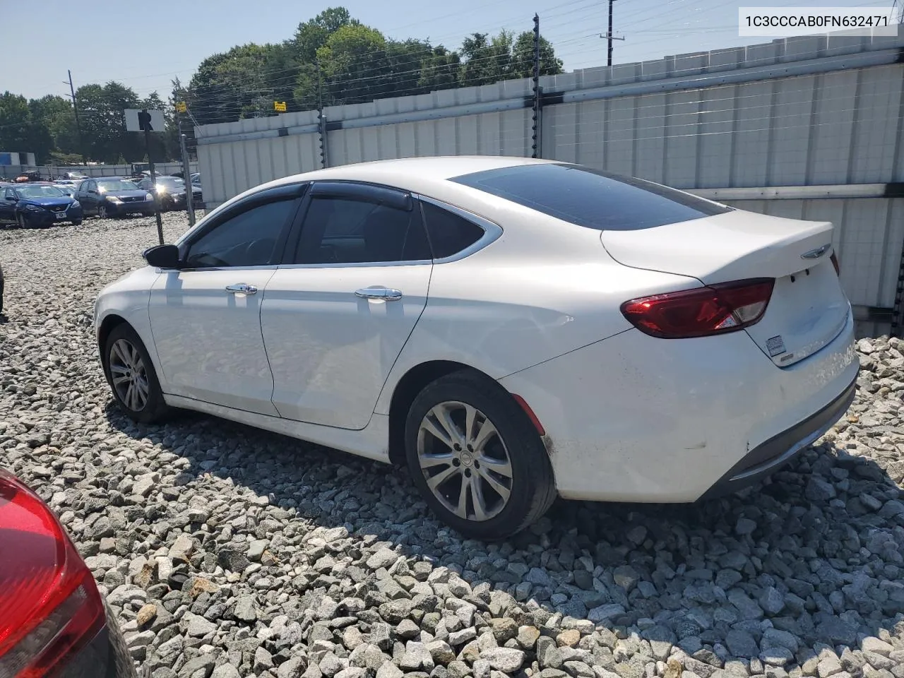 2015 Chrysler 200 Limited VIN: 1C3CCCAB0FN632471 Lot: 60600914