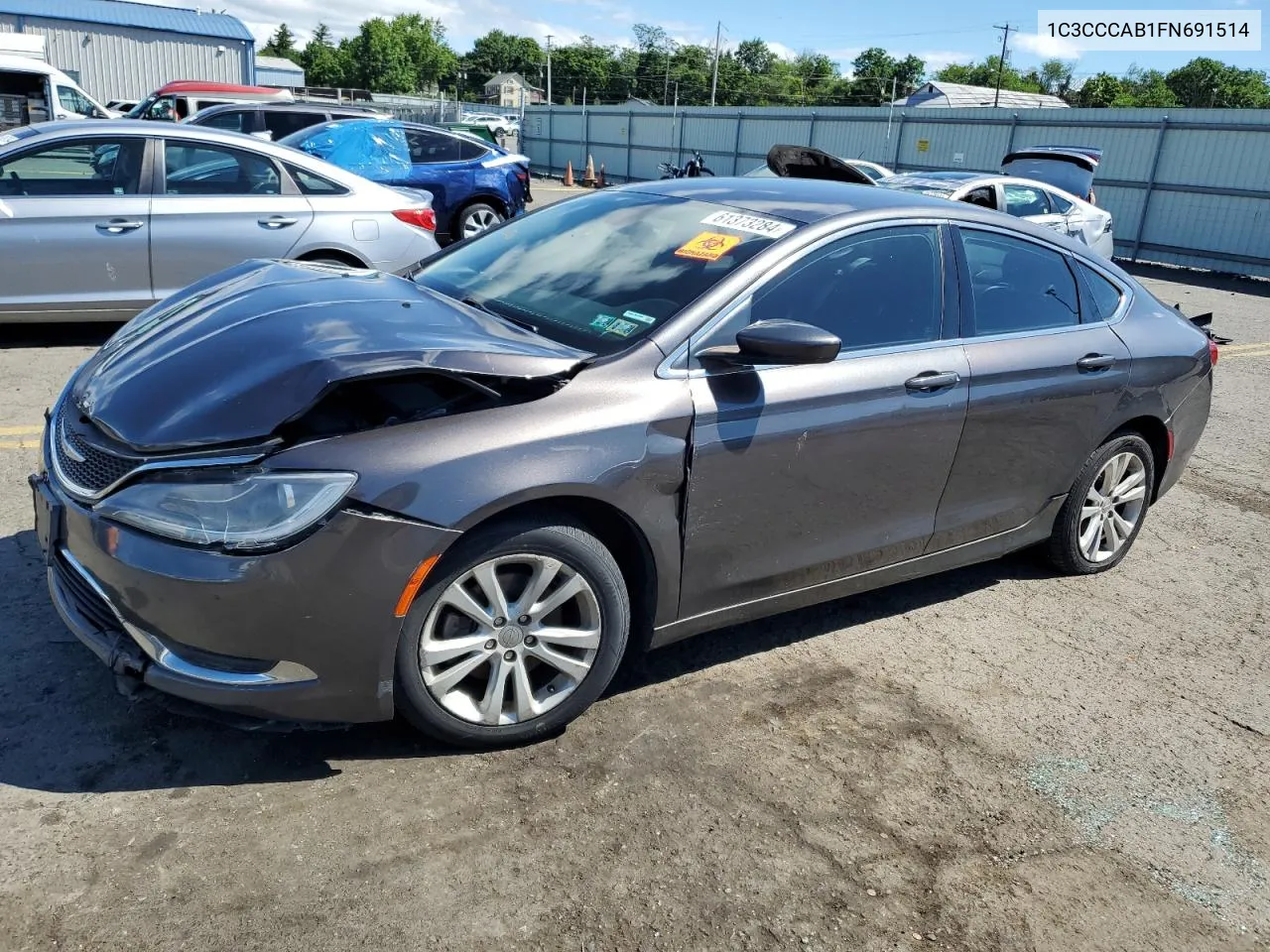 2015 Chrysler 200 Limited VIN: 1C3CCCAB1FN691514 Lot: 61373284