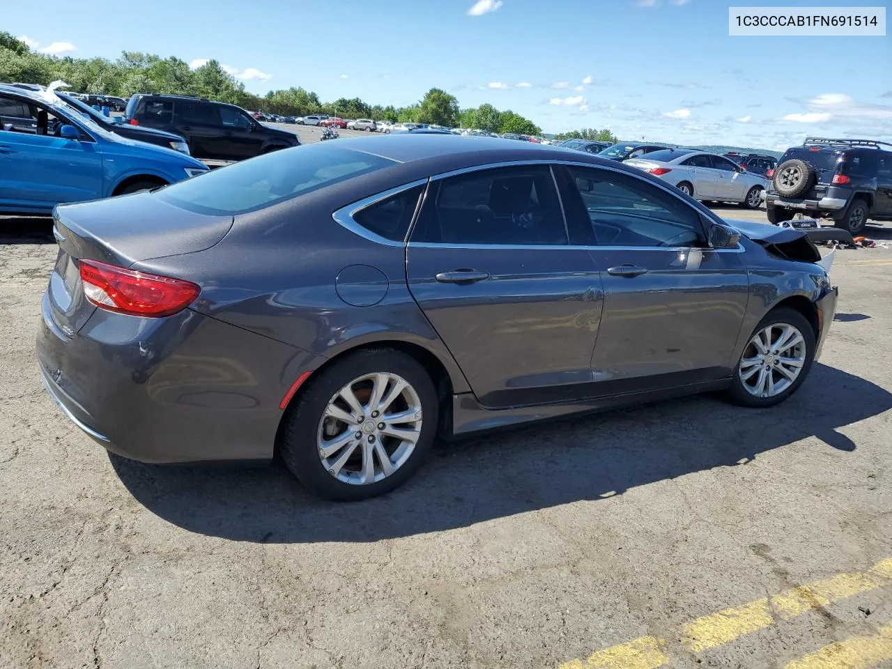 2015 Chrysler 200 Limited VIN: 1C3CCCAB1FN691514 Lot: 61373284