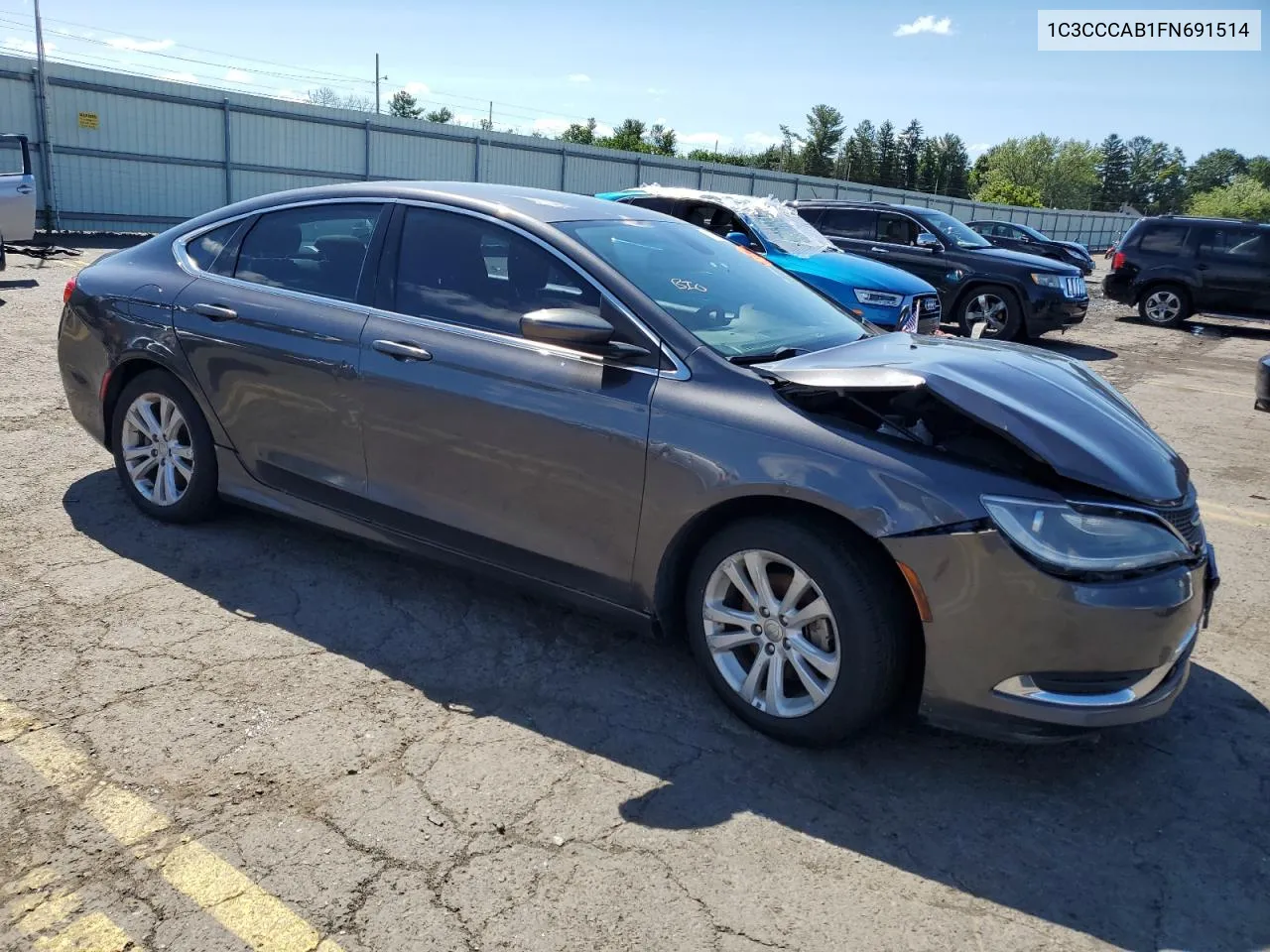 2015 Chrysler 200 Limited VIN: 1C3CCCAB1FN691514 Lot: 61373284