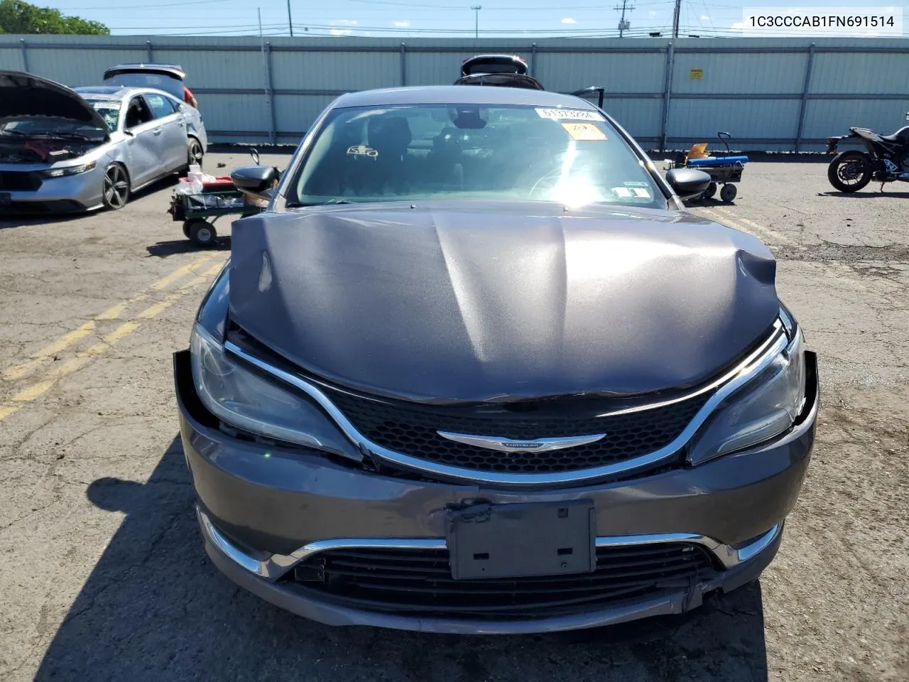 2015 Chrysler 200 Limited VIN: 1C3CCCAB1FN691514 Lot: 61373284