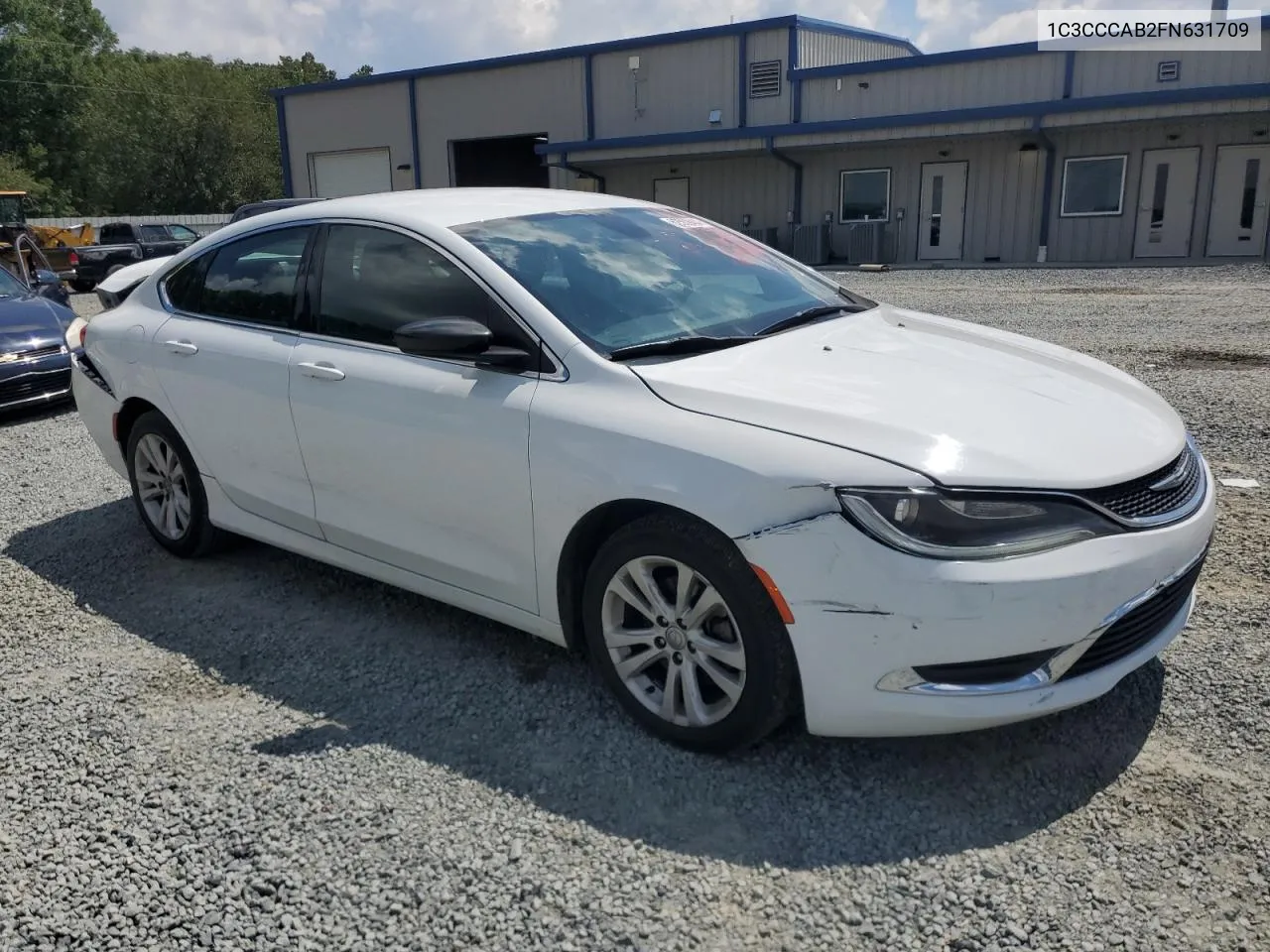 2015 Chrysler 200 Limited VIN: 1C3CCCAB2FN631709 Lot: 62509444