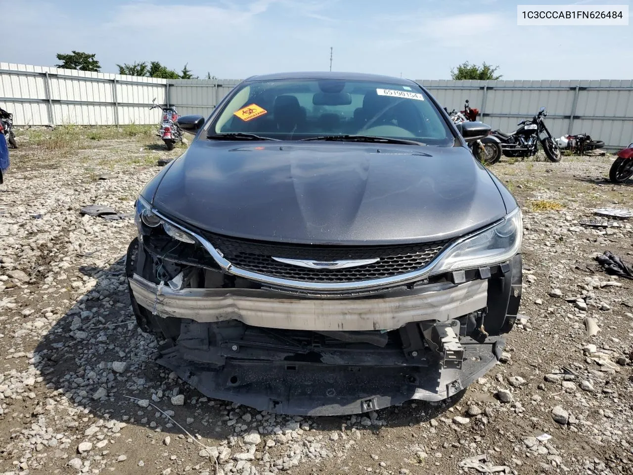 2015 Chrysler 200 Limited VIN: 1C3CCCAB1FN626484 Lot: 65190154