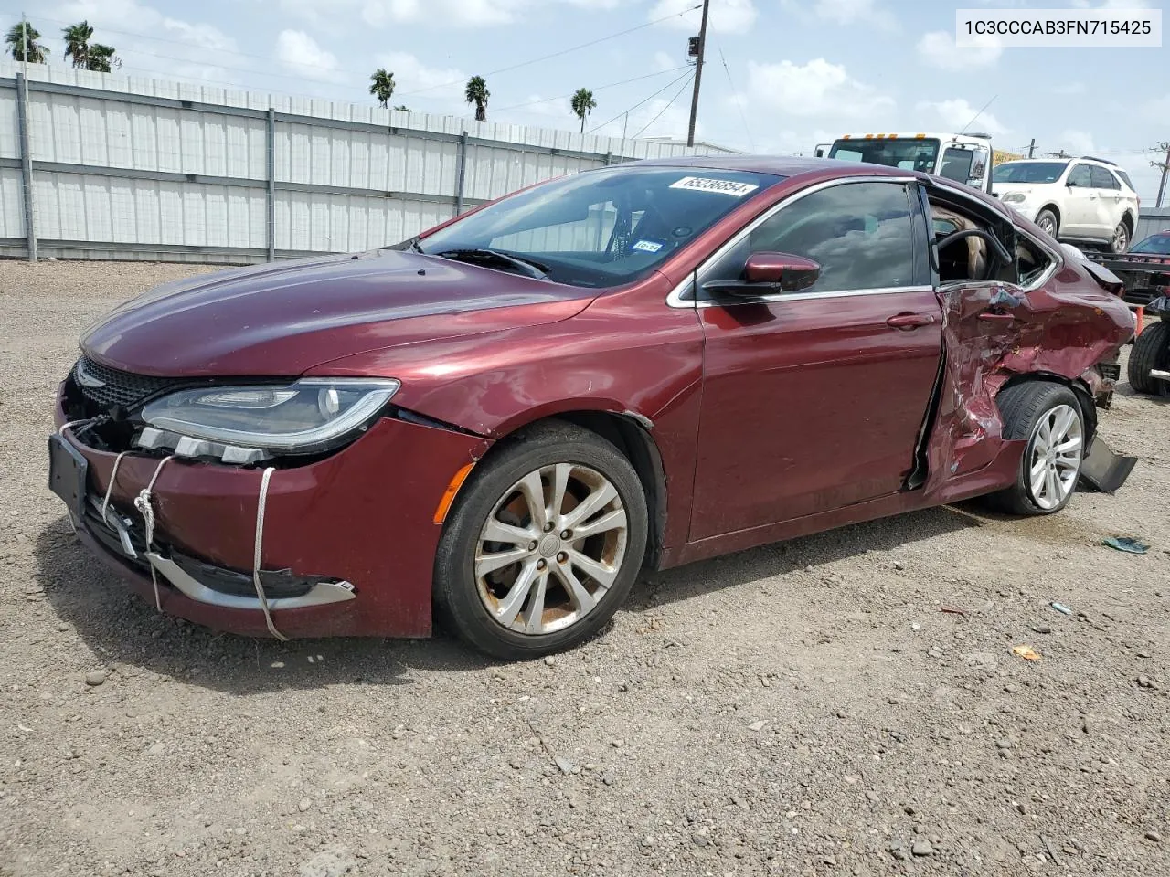 2015 Chrysler 200 Limited VIN: 1C3CCCAB3FN715425 Lot: 65236854