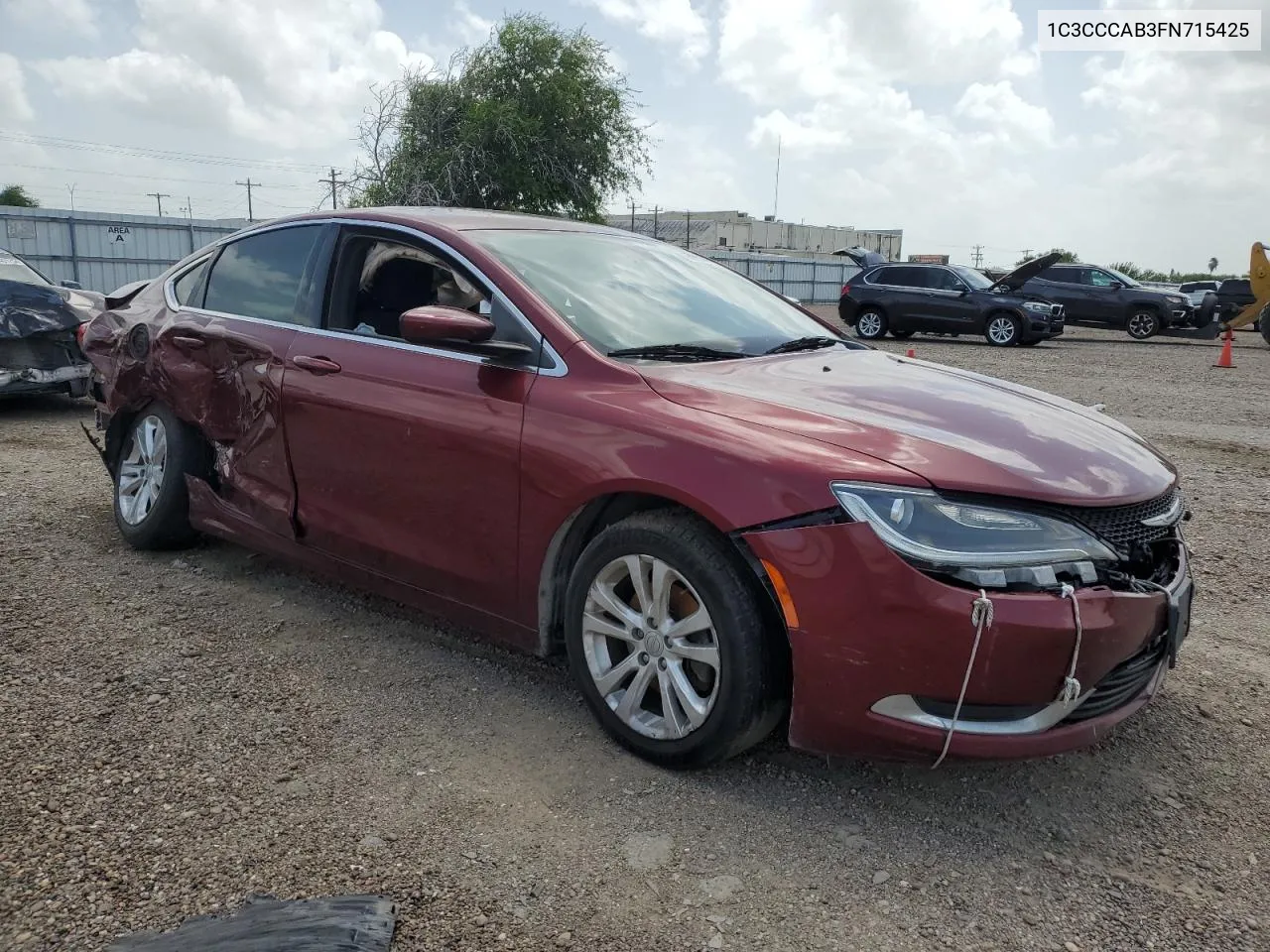 2015 Chrysler 200 Limited VIN: 1C3CCCAB3FN715425 Lot: 65236854