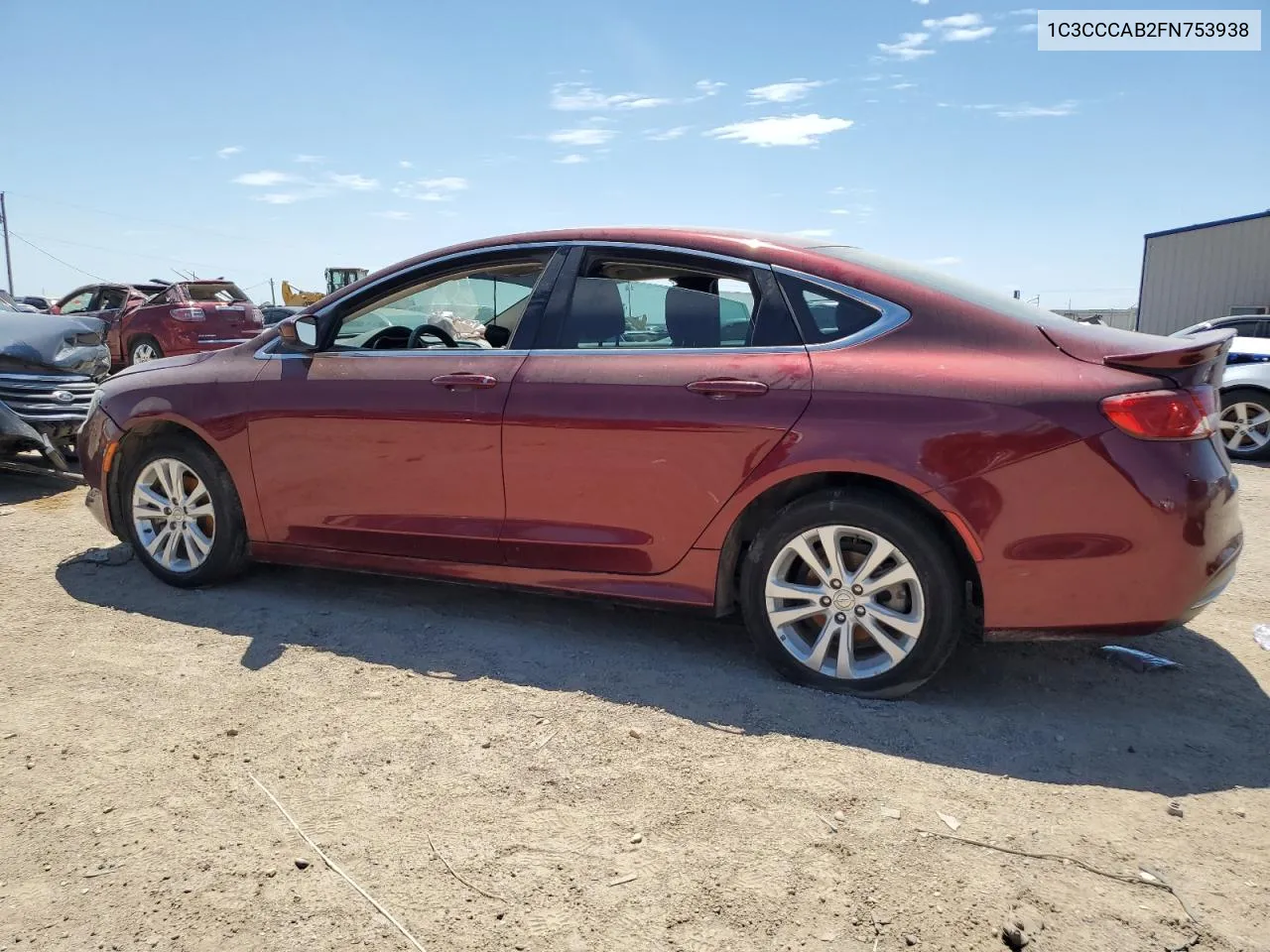 2015 Chrysler 200 Limited VIN: 1C3CCCAB2FN753938 Lot: 67956134