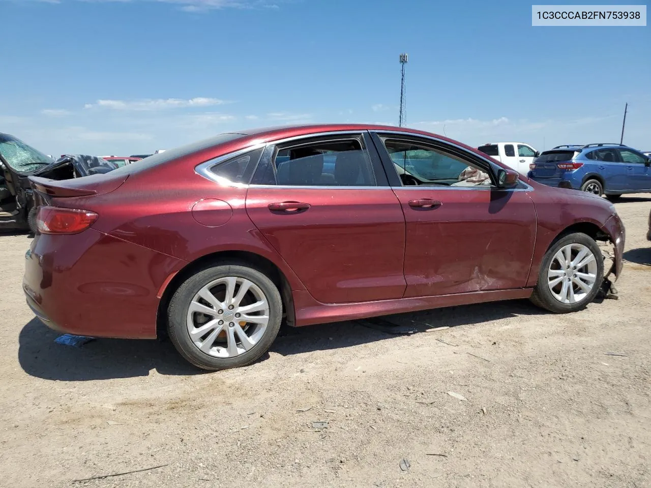 2015 Chrysler 200 Limited VIN: 1C3CCCAB2FN753938 Lot: 67956134