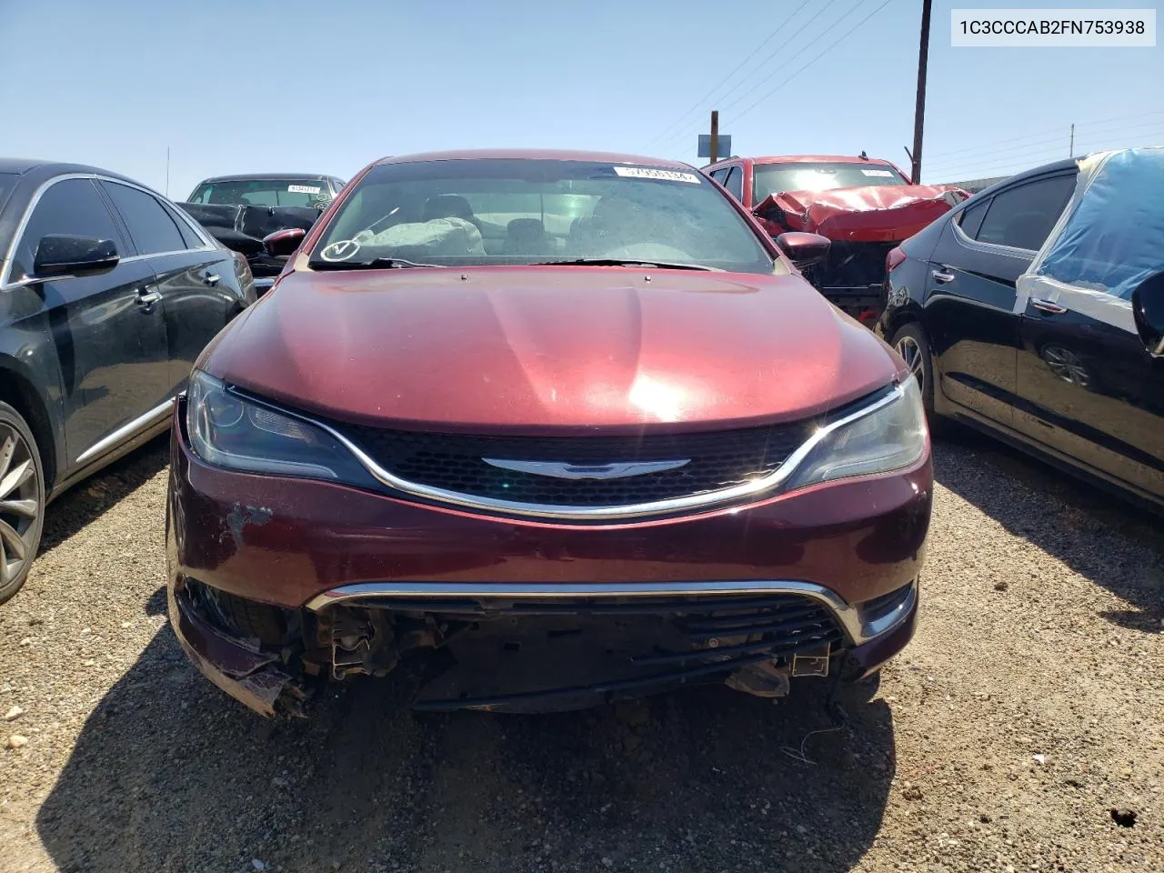 2015 Chrysler 200 Limited VIN: 1C3CCCAB2FN753938 Lot: 67956134