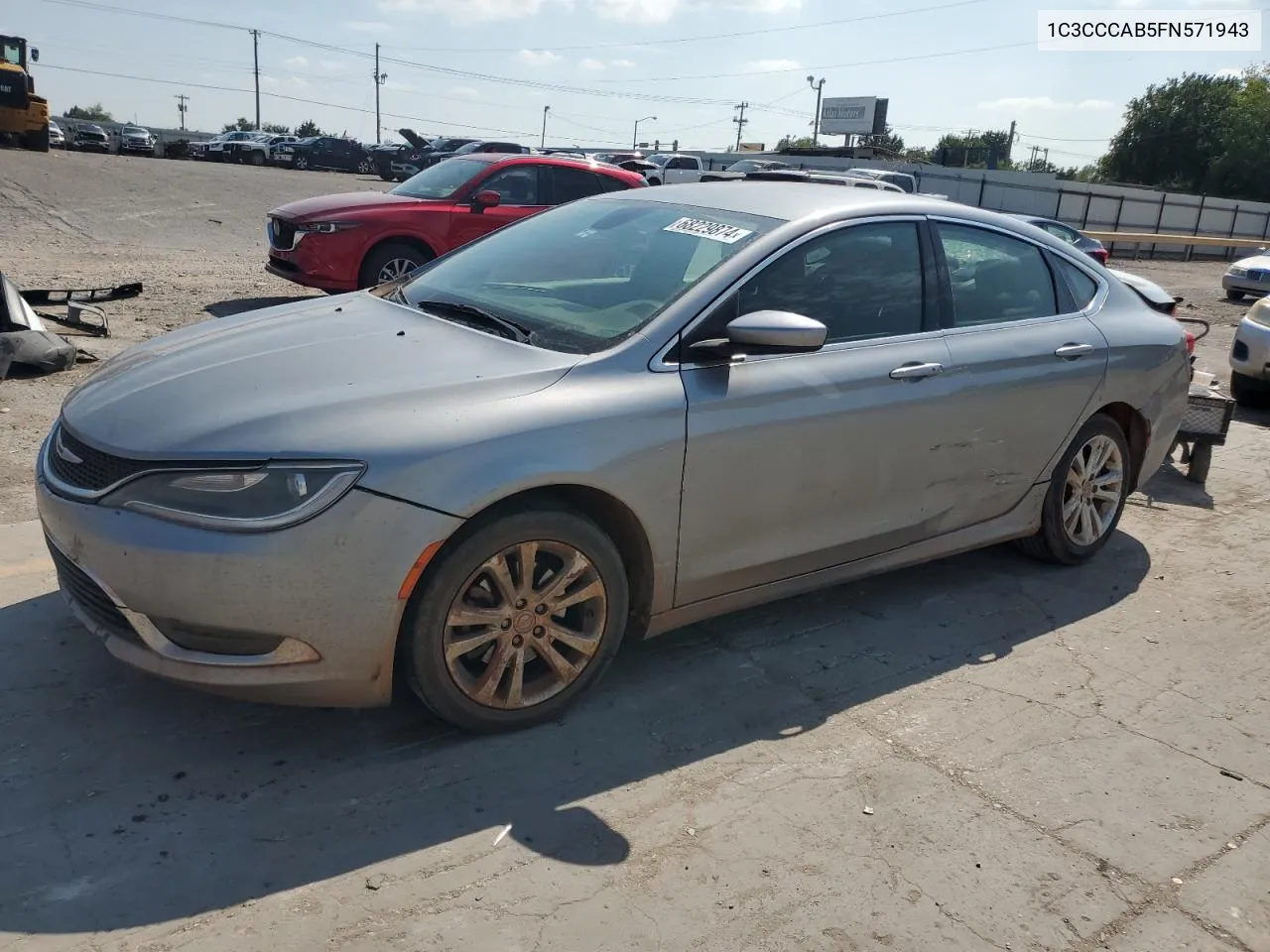 2015 Chrysler 200 Limited VIN: 1C3CCCAB5FN571943 Lot: 68229874