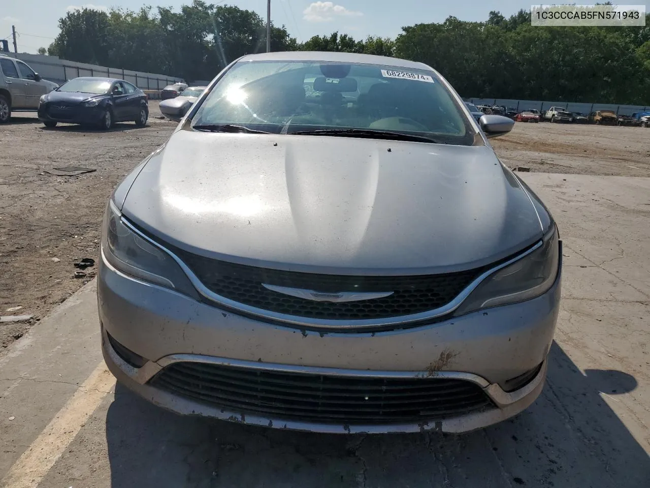 2015 Chrysler 200 Limited VIN: 1C3CCCAB5FN571943 Lot: 68229874