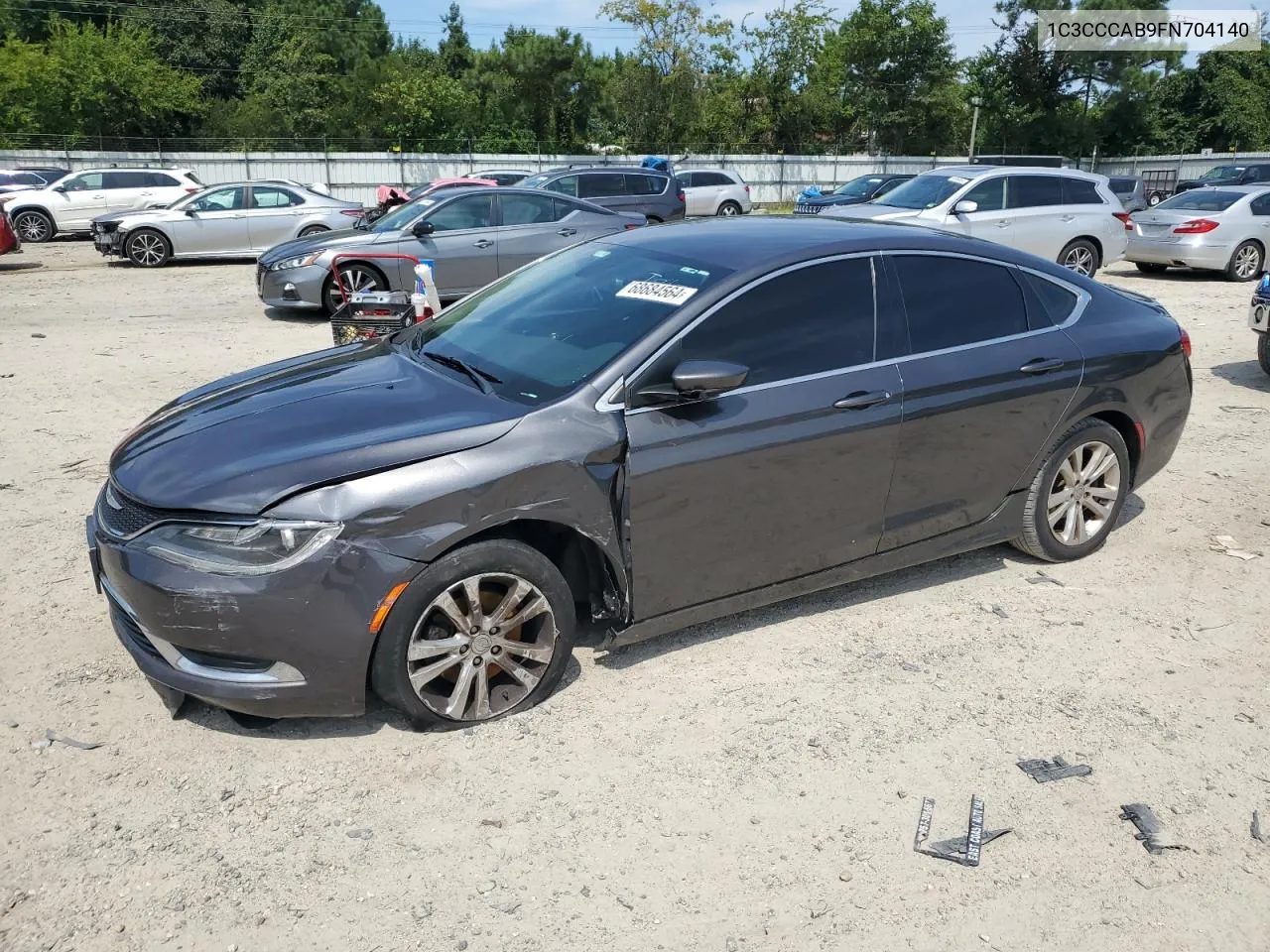 2015 Chrysler 200 Limited VIN: 1C3CCCAB9FN704140 Lot: 68684564