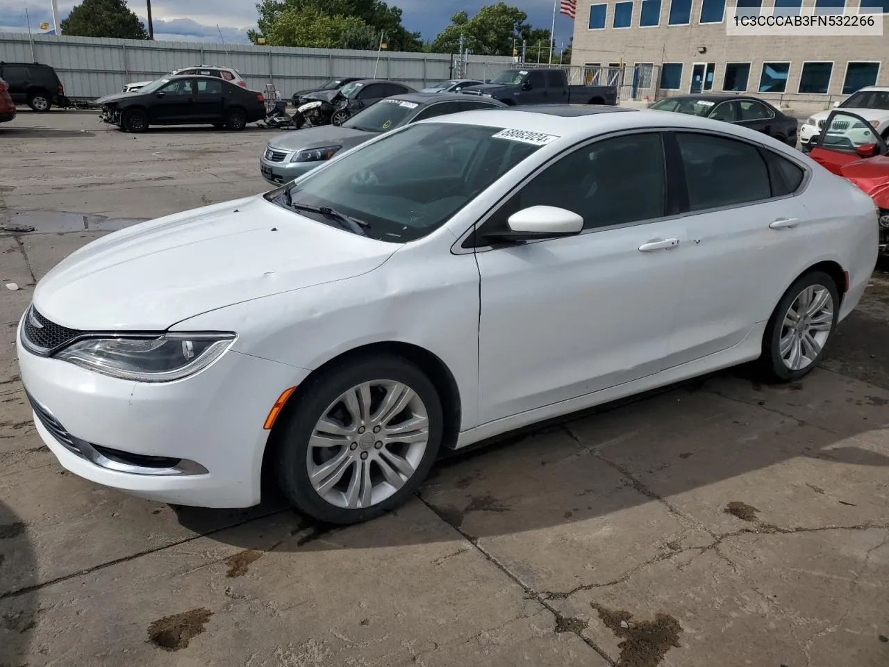 2015 Chrysler 200 Limited VIN: 1C3CCCAB3FN532266 Lot: 68862024