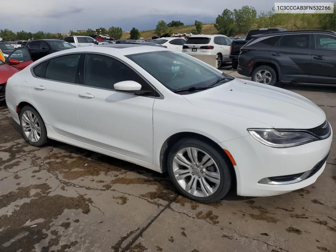 2015 Chrysler 200 Limited VIN: 1C3CCCAB3FN532266 Lot: 68862024