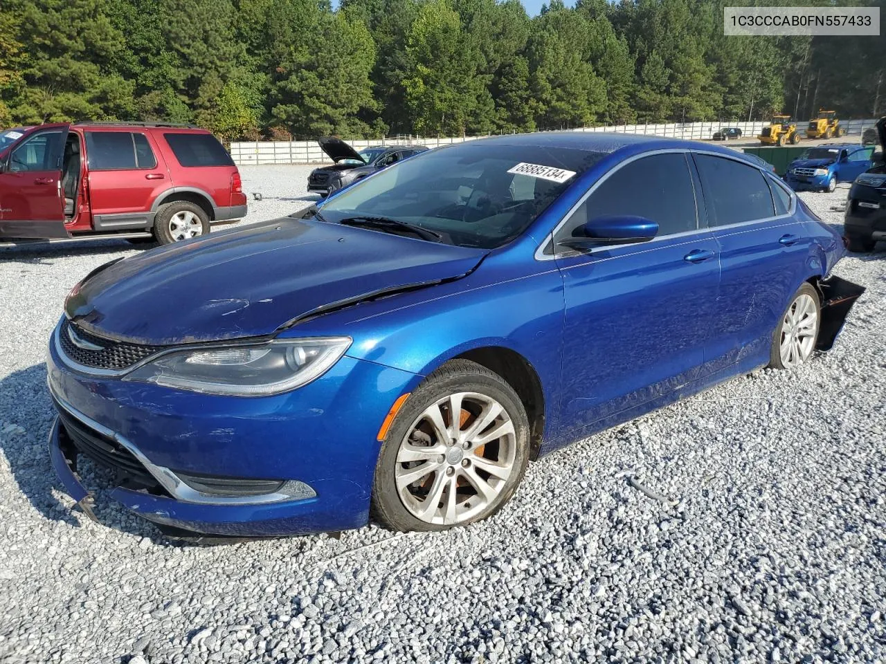 2015 Chrysler 200 Limited VIN: 1C3CCCAB0FN557433 Lot: 68885134