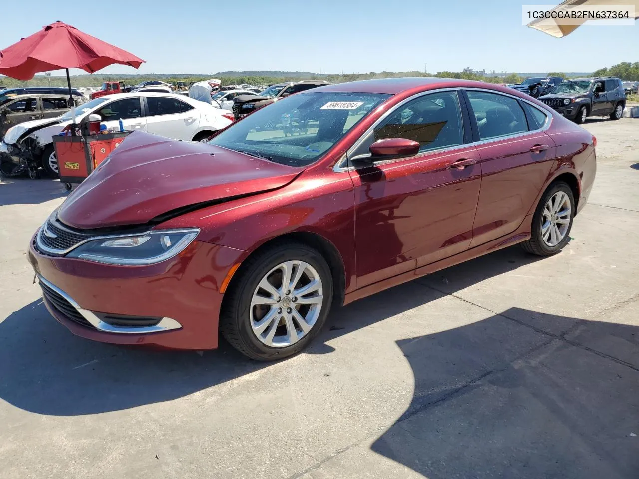 2015 Chrysler 200 Limited VIN: 1C3CCCAB2FN637364 Lot: 69618364