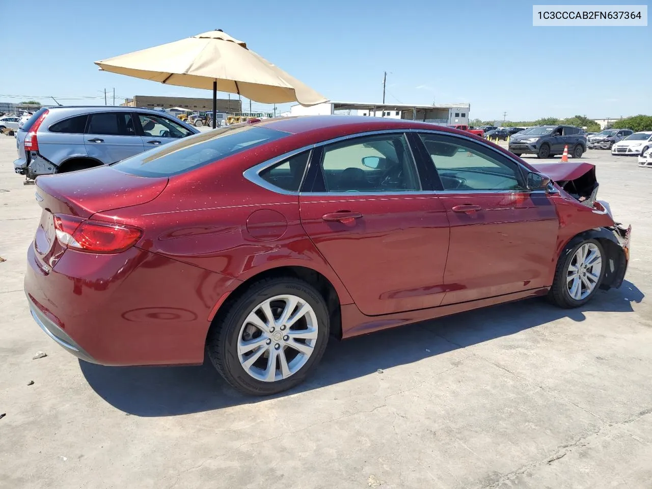 2015 Chrysler 200 Limited VIN: 1C3CCCAB2FN637364 Lot: 69618364