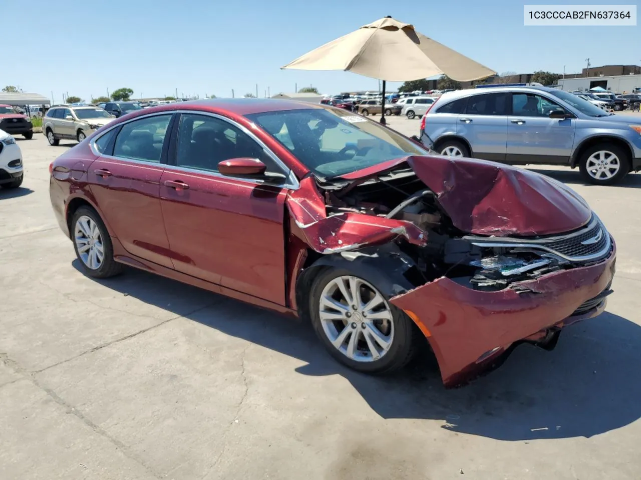 2015 Chrysler 200 Limited VIN: 1C3CCCAB2FN637364 Lot: 69618364