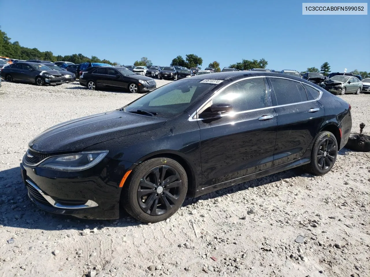 2015 Chrysler 200 Limited VIN: 1C3CCCAB0FN599052 Lot: 69618374