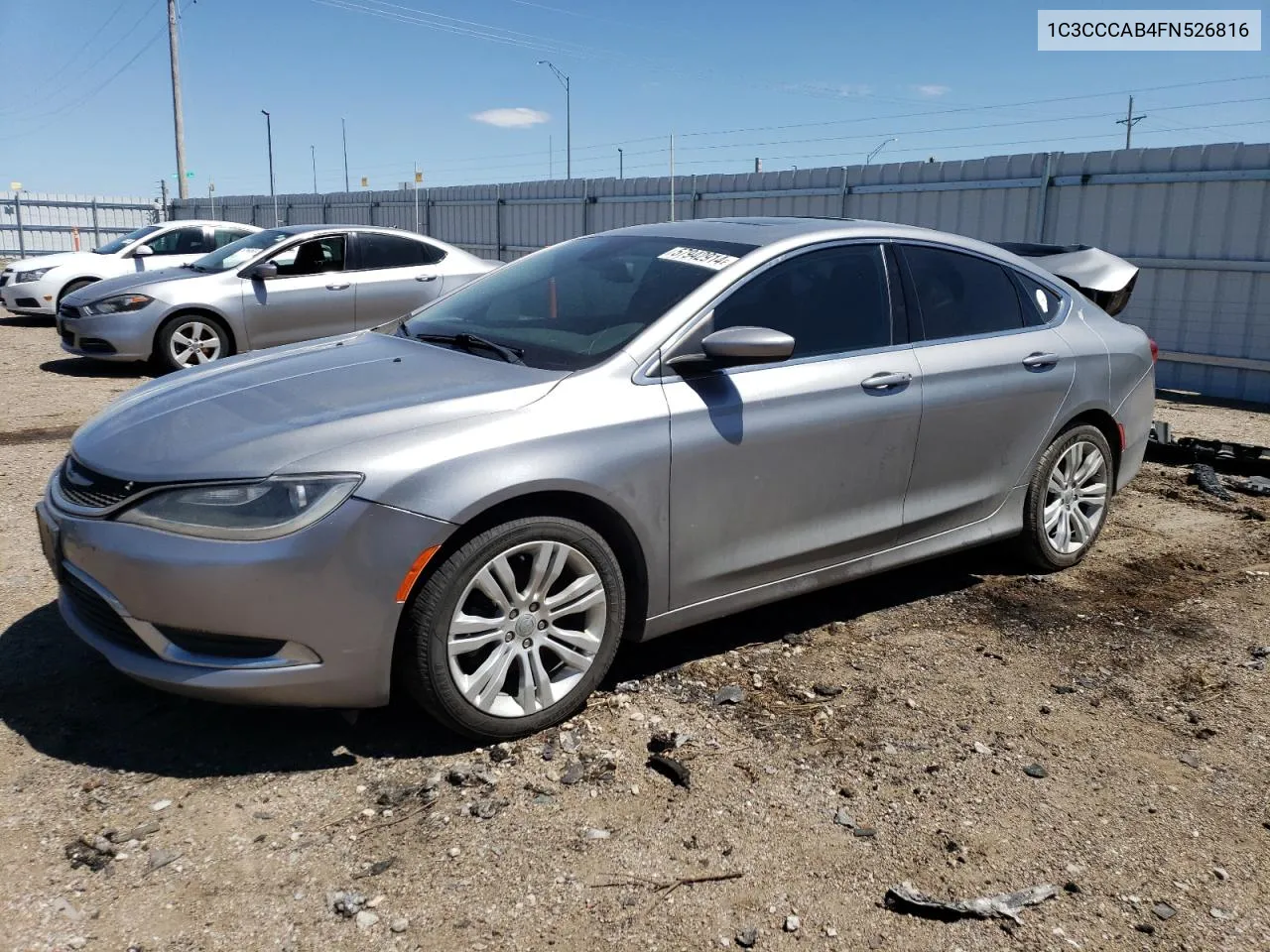 2015 Chrysler 200 Limited VIN: 1C3CCCAB4FN526816 Lot: 69714814