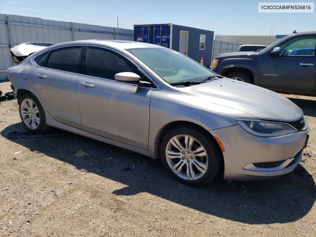 2015 Chrysler 200 Limited VIN: 1C3CCCAB4FN526816 Lot: 69714814