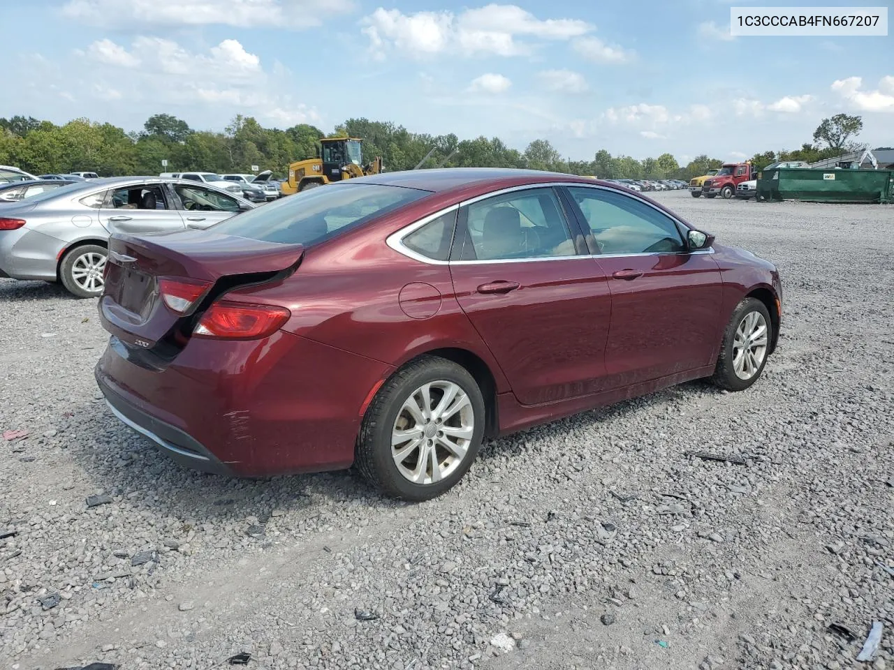 2015 Chrysler 200 Limited VIN: 1C3CCCAB4FN667207 Lot: 70020374