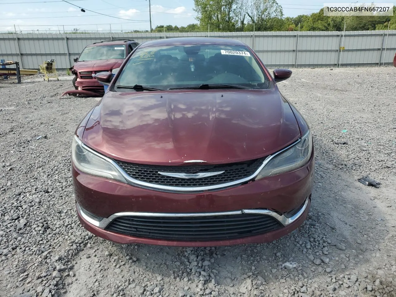 2015 Chrysler 200 Limited VIN: 1C3CCCAB4FN667207 Lot: 70020374