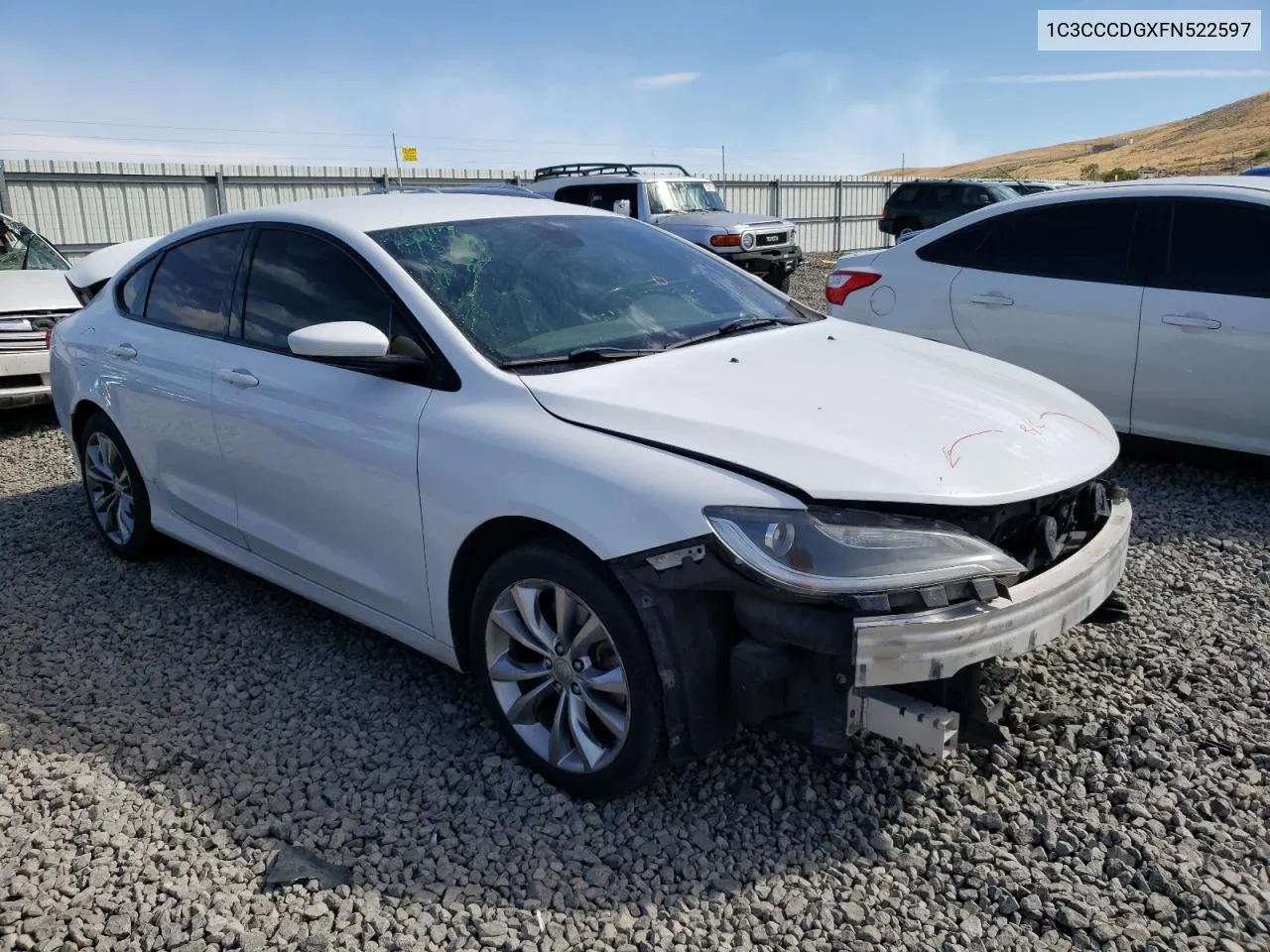 2015 Chrysler 200 S VIN: 1C3CCCDGXFN522597 Lot: 70063464