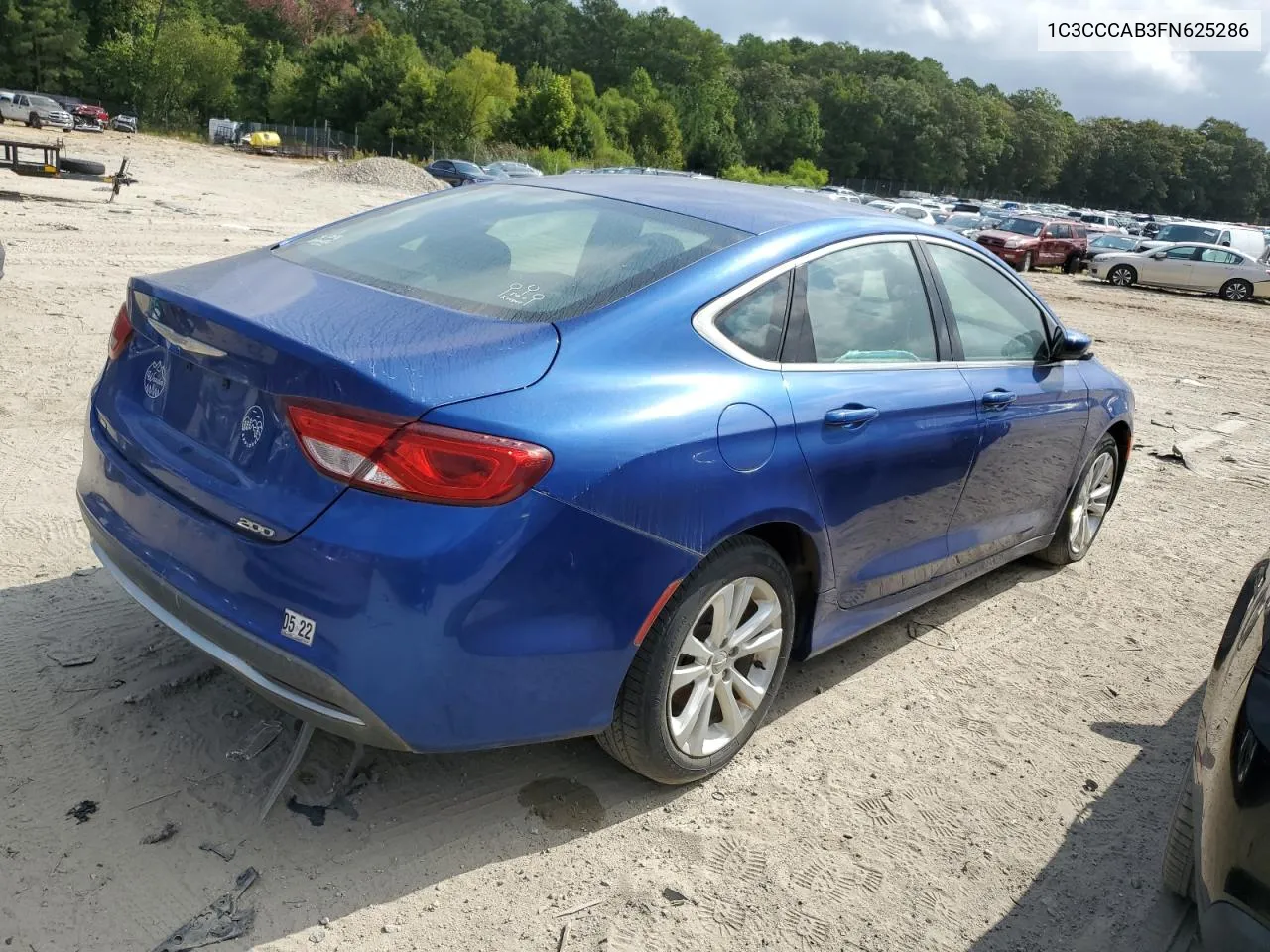 2015 Chrysler 200 Limited VIN: 1C3CCCAB3FN625286 Lot: 70570714