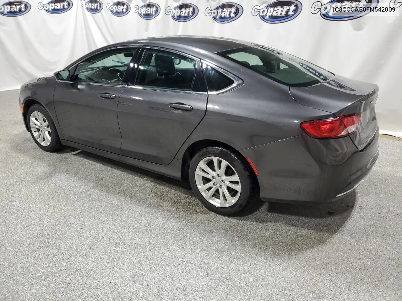 2015 Chrysler 200 Limited VIN: 1C3CCCAB0FN542009 Lot: 71276744