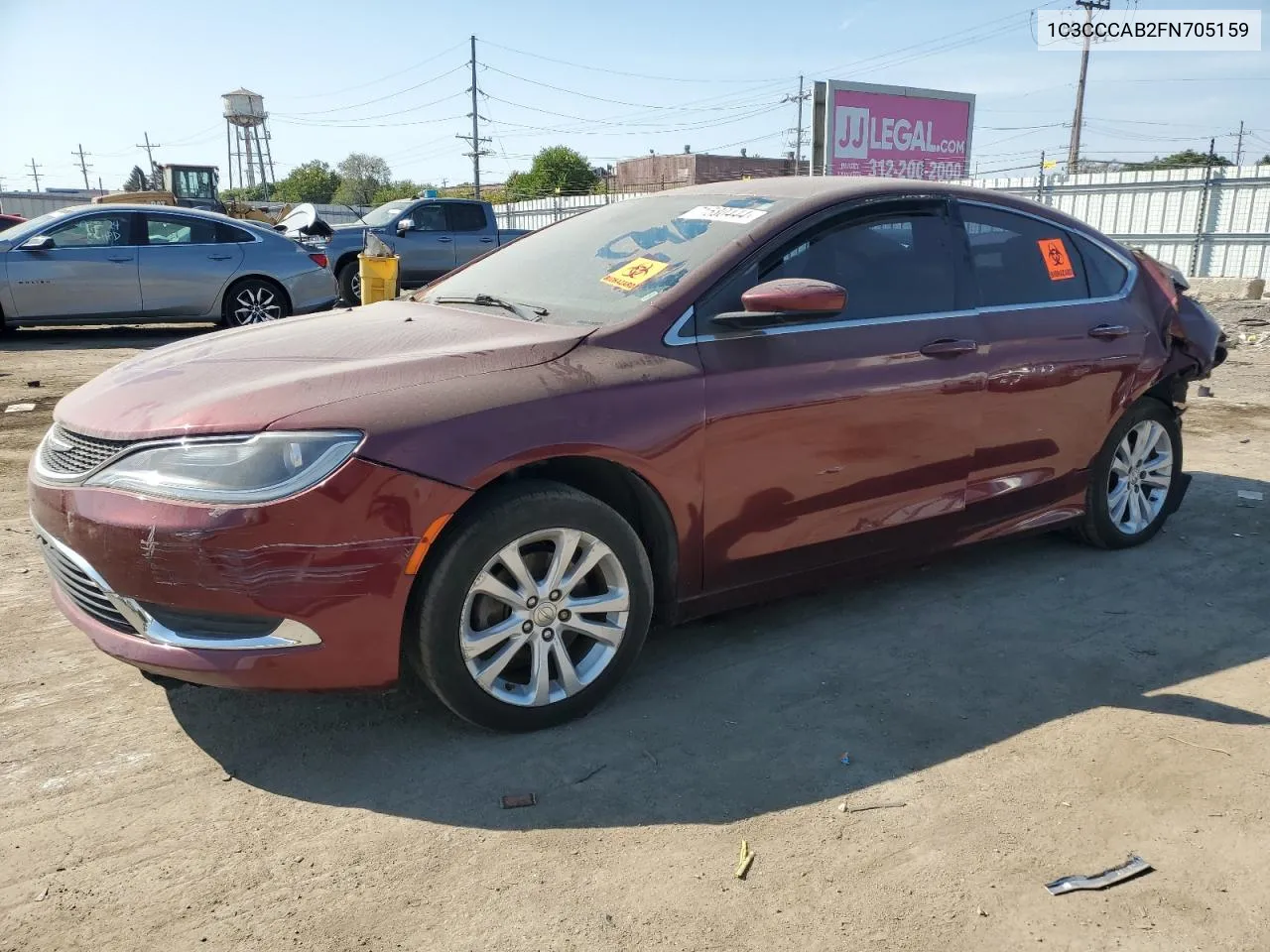 2015 Chrysler 200 Limited VIN: 1C3CCCAB2FN705159 Lot: 71580444