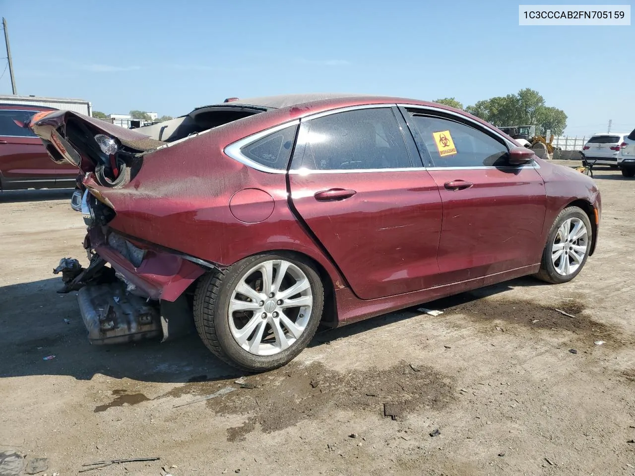 2015 Chrysler 200 Limited VIN: 1C3CCCAB2FN705159 Lot: 71580444