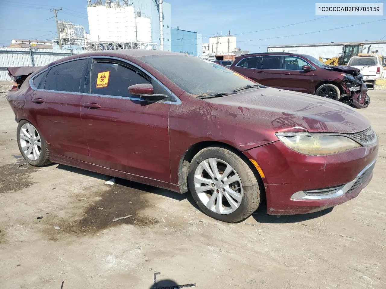 2015 Chrysler 200 Limited VIN: 1C3CCCAB2FN705159 Lot: 71580444