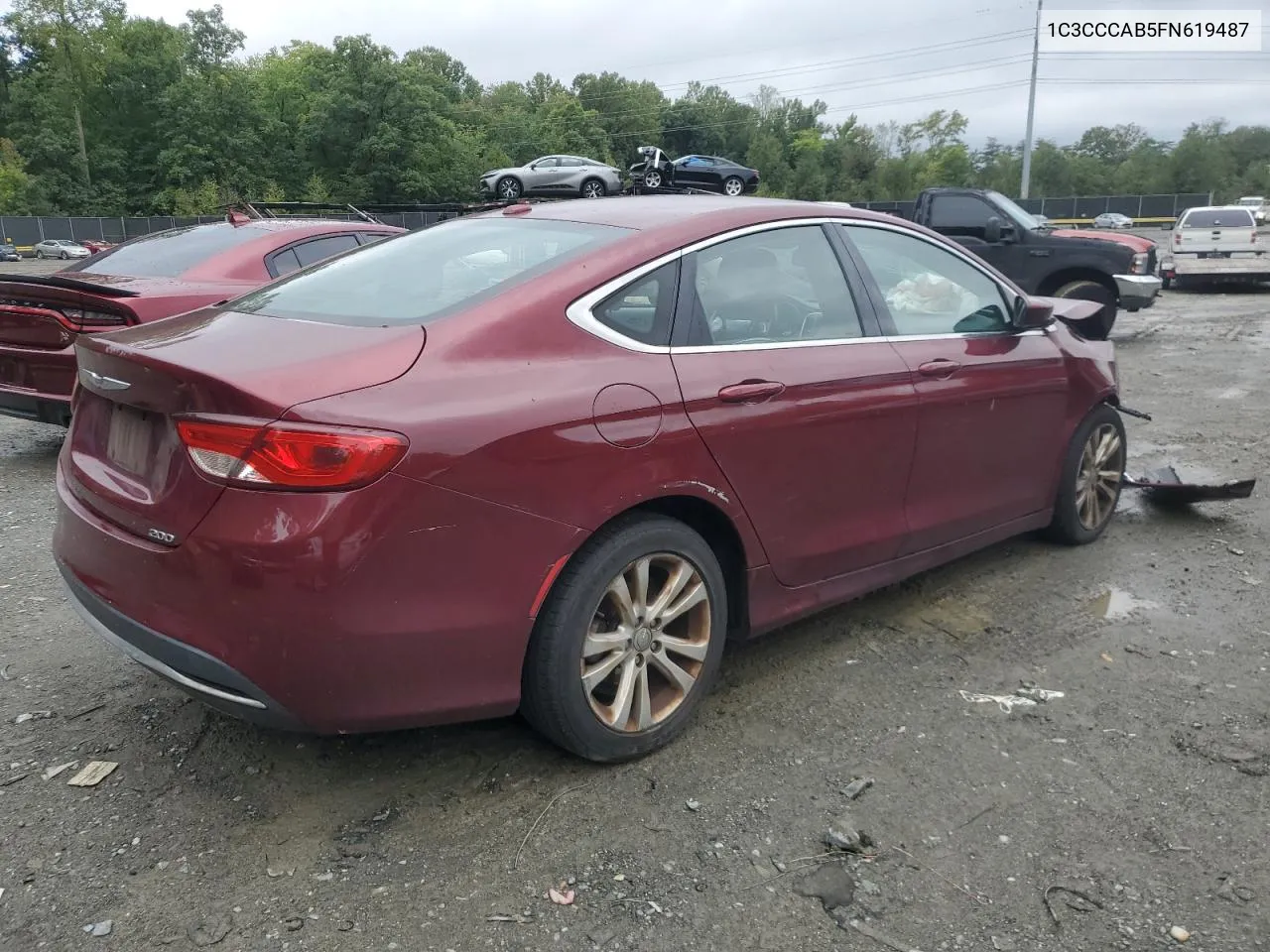 2015 Chrysler 200 Limited VIN: 1C3CCCAB5FN619487 Lot: 71790644