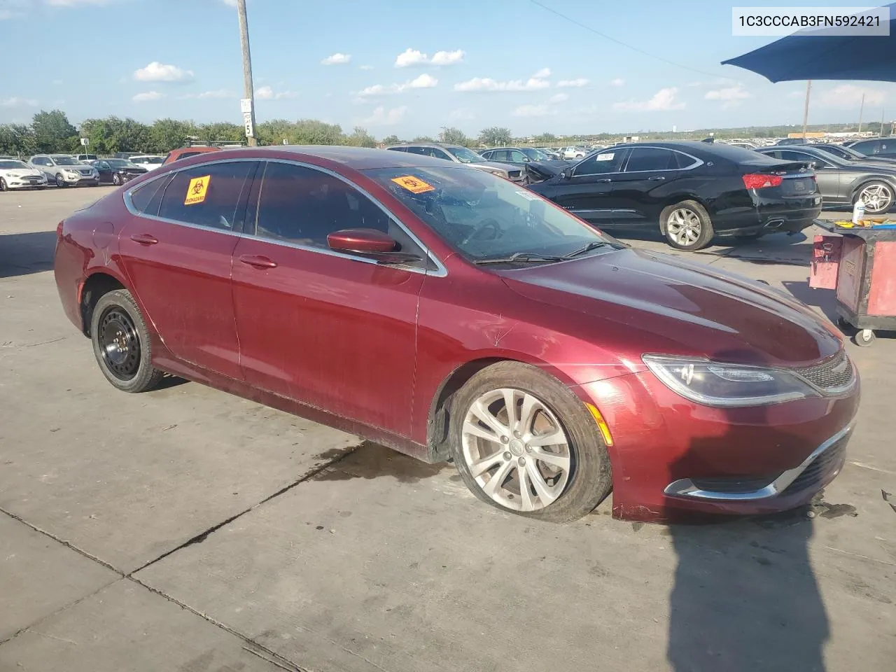 2015 Chrysler 200 Limited VIN: 1C3CCCAB3FN592421 Lot: 71815014