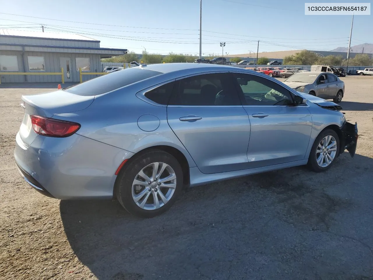 2015 Chrysler 200 Limited VIN: 1C3CCCAB3FN654187 Lot: 72205704