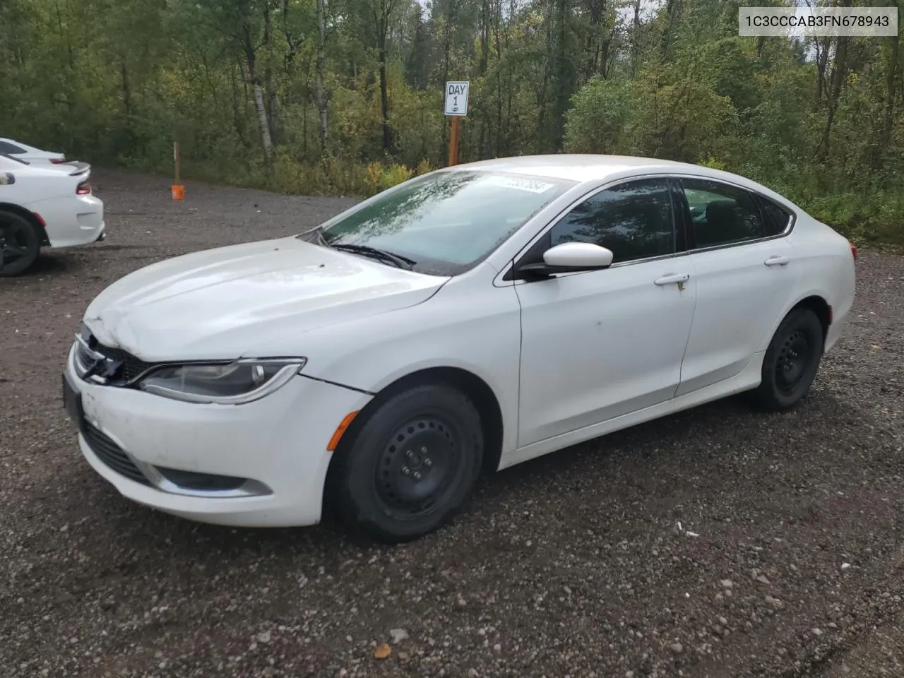 2015 Chrysler 200 Limited VIN: 1C3CCCAB3FN678943 Lot: 72337654