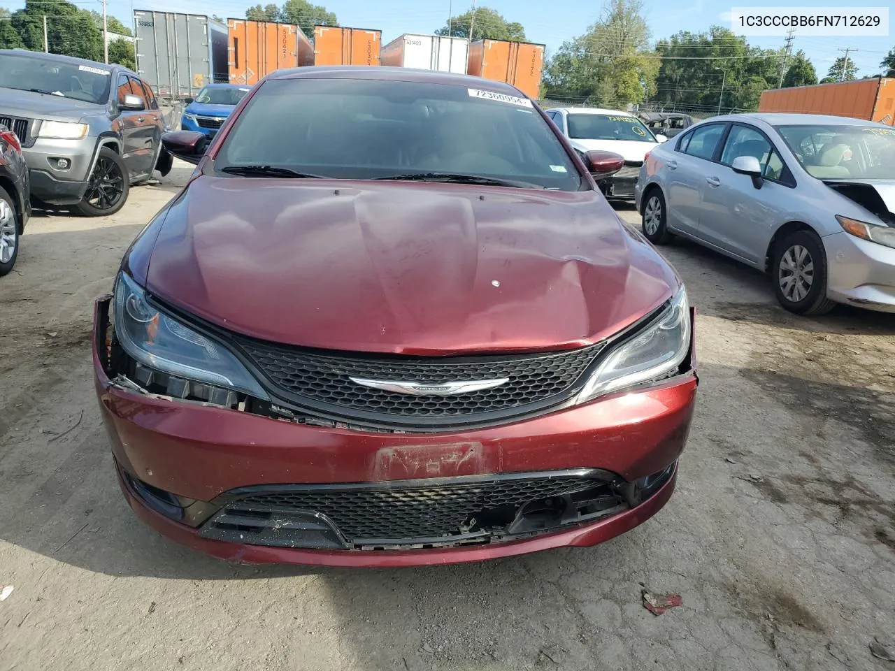 2015 Chrysler 200 S VIN: 1C3CCCBB6FN712629 Lot: 72360954