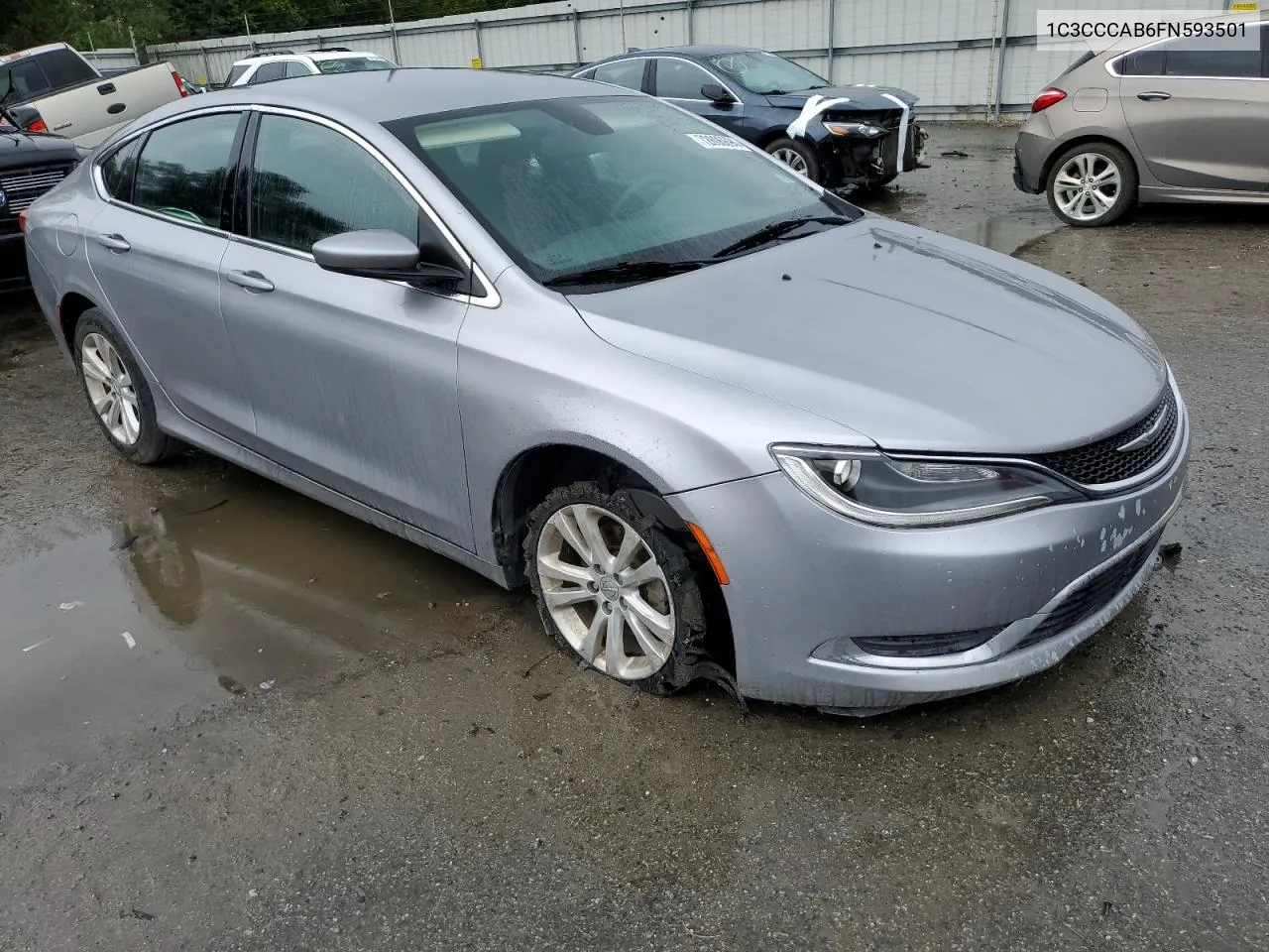 2015 Chrysler 200 Limited VIN: 1C3CCCAB6FN593501 Lot: 72806894