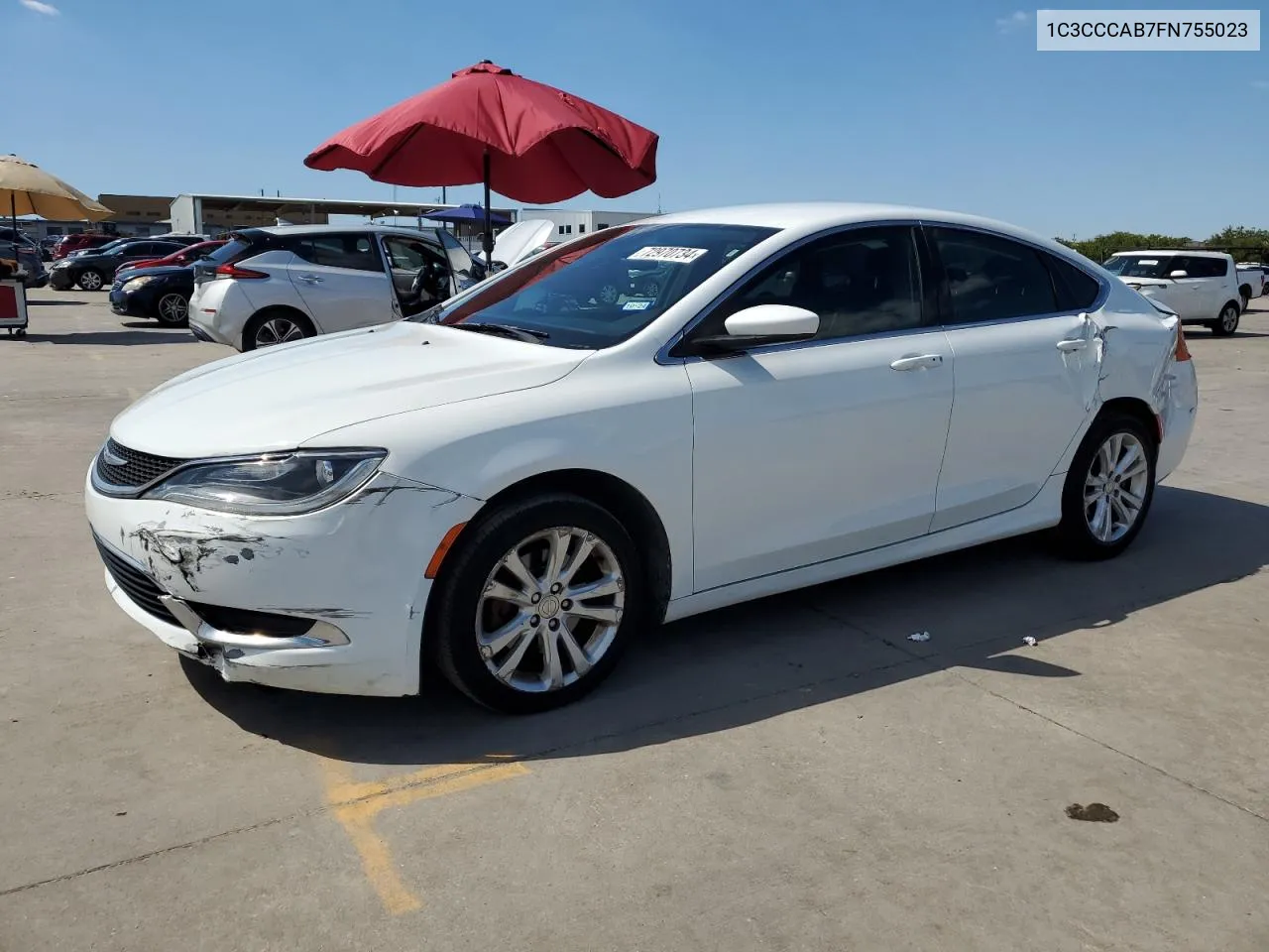 2015 Chrysler 200 Limited VIN: 1C3CCCAB7FN755023 Lot: 72970734