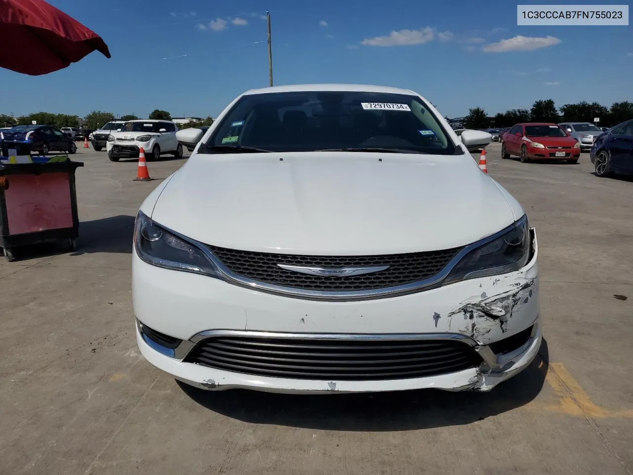 2015 Chrysler 200 Limited VIN: 1C3CCCAB7FN755023 Lot: 72970734