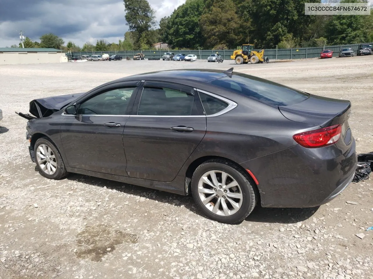 2015 Chrysler 200 C VIN: 1C3CCCCB4FN674672 Lot: 73637384