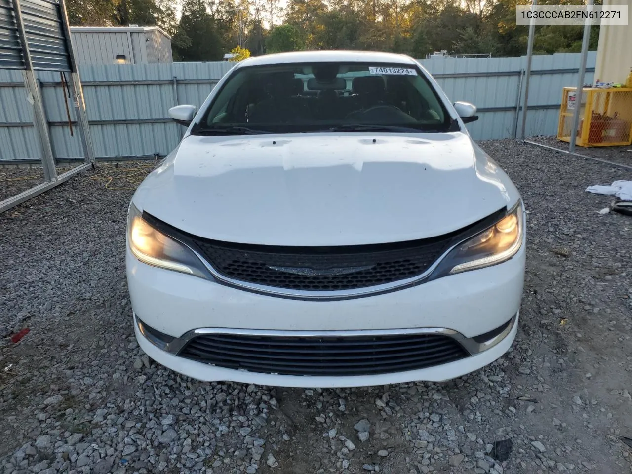 2015 Chrysler 200 Limited VIN: 1C3CCCAB2FN612271 Lot: 74013224