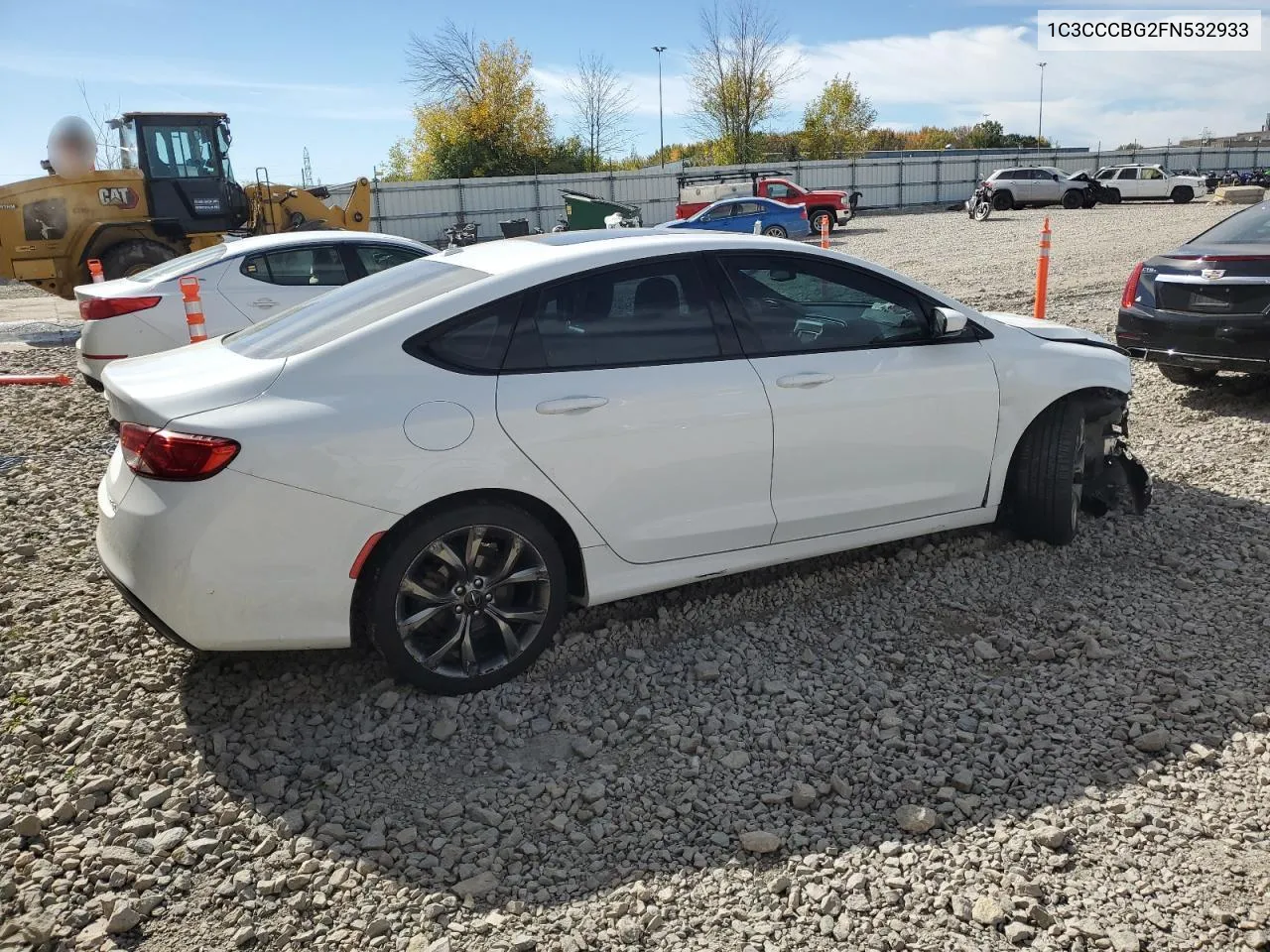 2015 Chrysler 200 S VIN: 1C3CCCBG2FN532933 Lot: 74464504