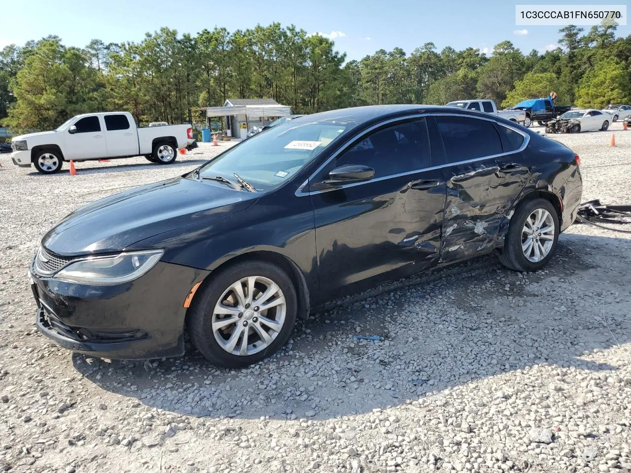 2015 Chrysler 200 Limited VIN: 1C3CCCAB1FN650770 Lot: 74588664